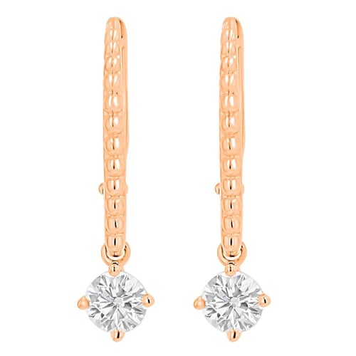 Strieborné náušnice s 0.25ct lab-grown diamantom Fana