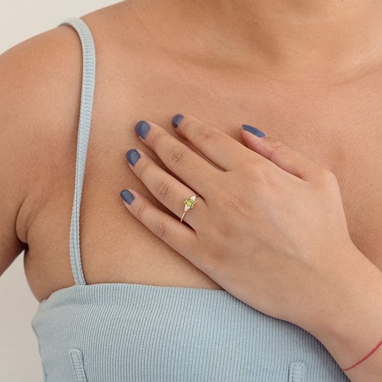 Zásnubný prsteň s 0.43ct IGI certifikovaným zeleným lab-grown diamantom Rhea 128624