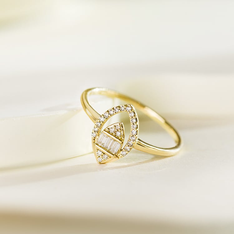 Zlatý prsteň zdobený lab-grown diamantmi Sigurd 161848