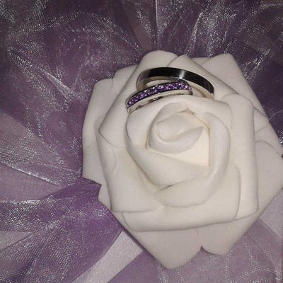 Ametystový eternity prsteň zo striebra