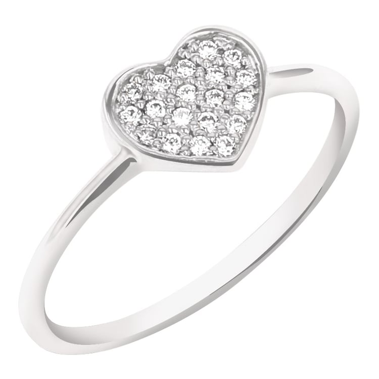 Zásnubný prsteň z bieleho zlata