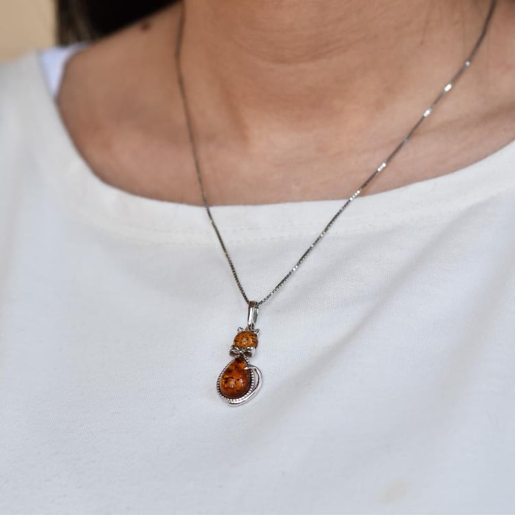 Pôvabná jantárová mačka 27126