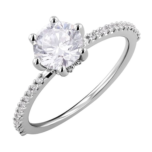 Zdobený zásnubný prsteň s lab-grown diamantmi Annice