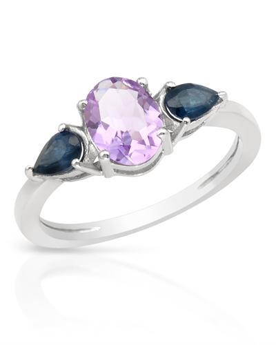 Ametystový prsteň strieborný