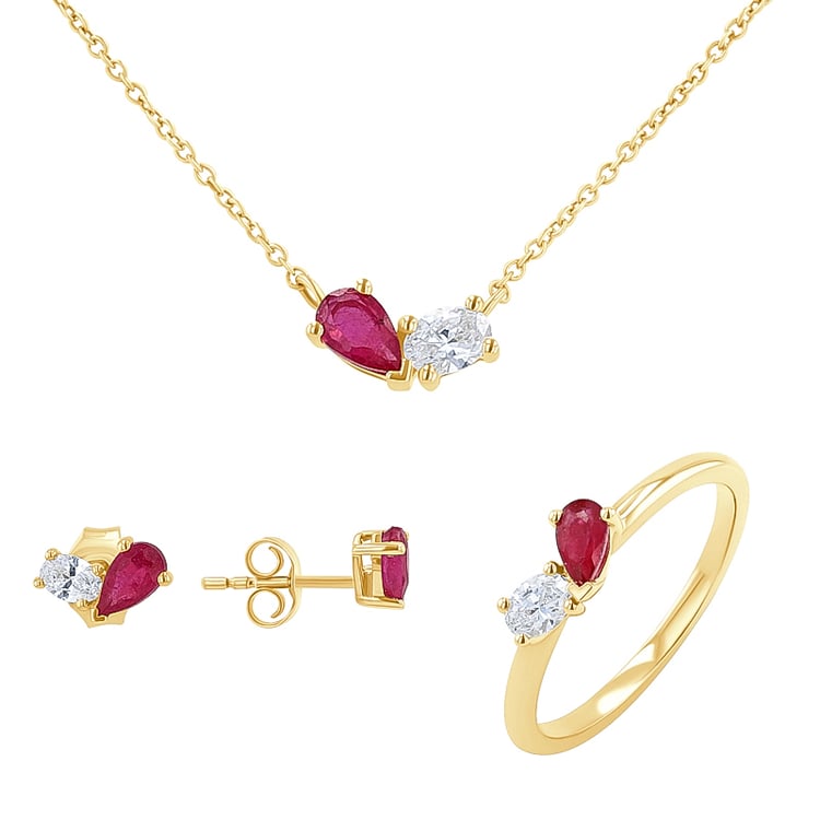 Kolekcia šperkov Toi et Moi s rubínom a lab-grown diamantom Diletta