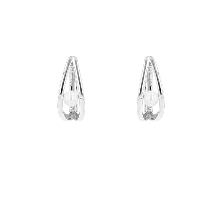 Strieborné kruhové náušnice s perlami Ariana 115887