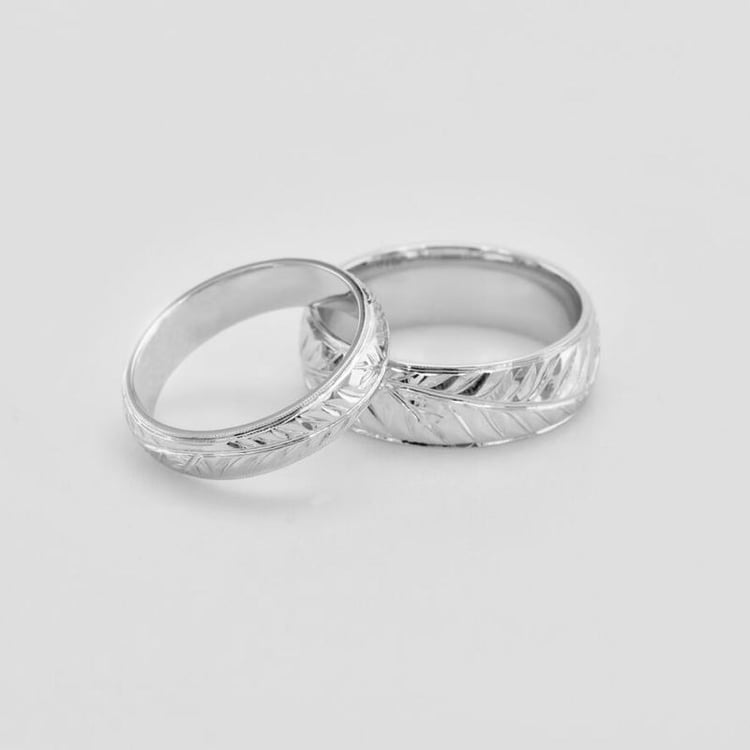 Svadobné obrúčky s gravírom vetvičky 69094