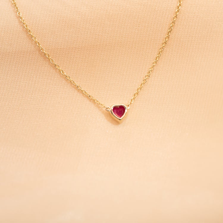 Kolekcia šperkov s rubínovými srdiečkami Ameena 101725