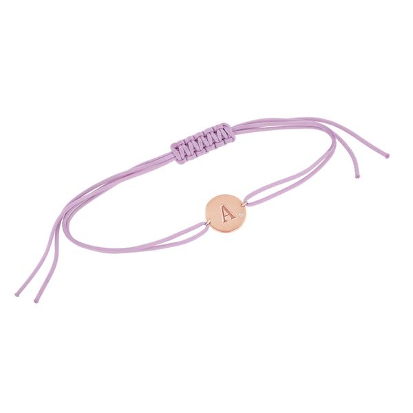 Povrázkový náramok s diamantom a gravírom písmena Jonah 108143