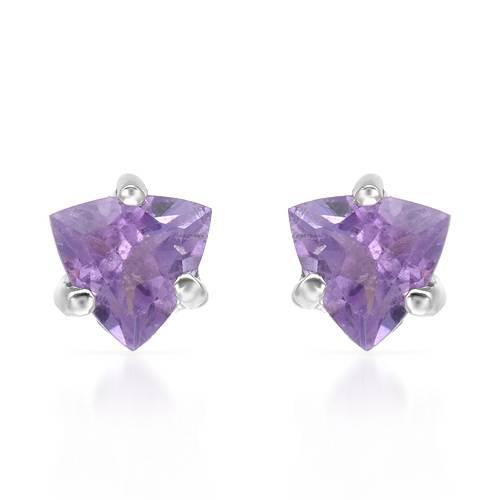 Ametystové náušnice strieborné