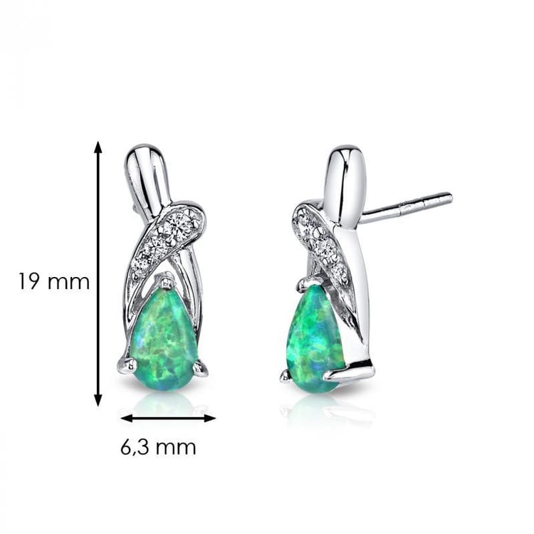 Strieborné náušnice s opálmi 5938