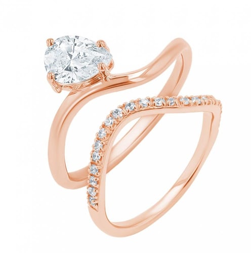 Romantický zásnubný set prsteňov s diamantmi Darya
