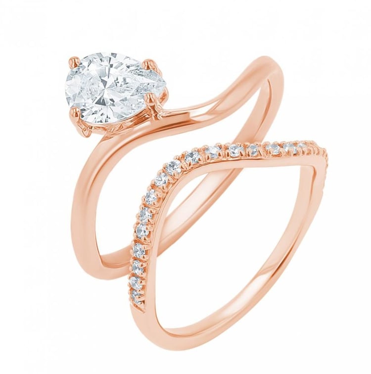 Romantický zásnubný set prsteňov s diamantmi 156159