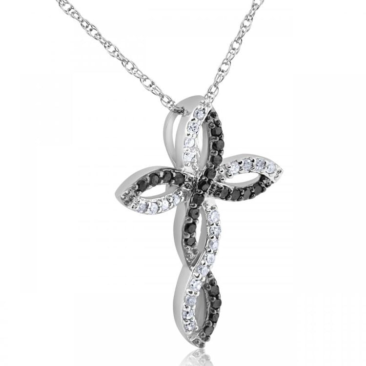 Nádherne tvarovaný diamantový krížik 27578