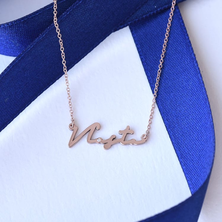 Náhrdelník s menom a diamantom 78463