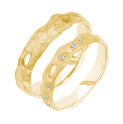 Zlaté svadobné obrúčky Rock