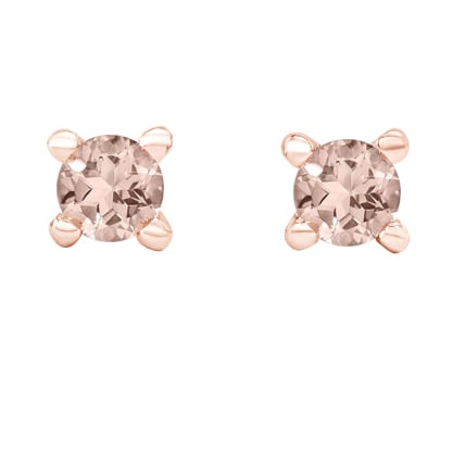 Zlaté napichovacie náušnice s morganitmi 