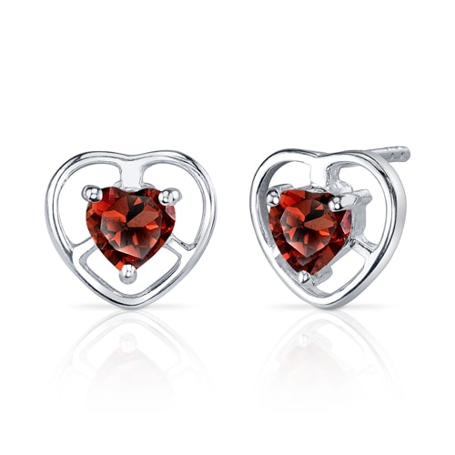 Granátové náušnice 22847