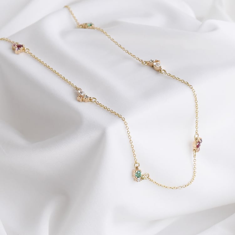 Cluster náhrdelník zo zlata 91319