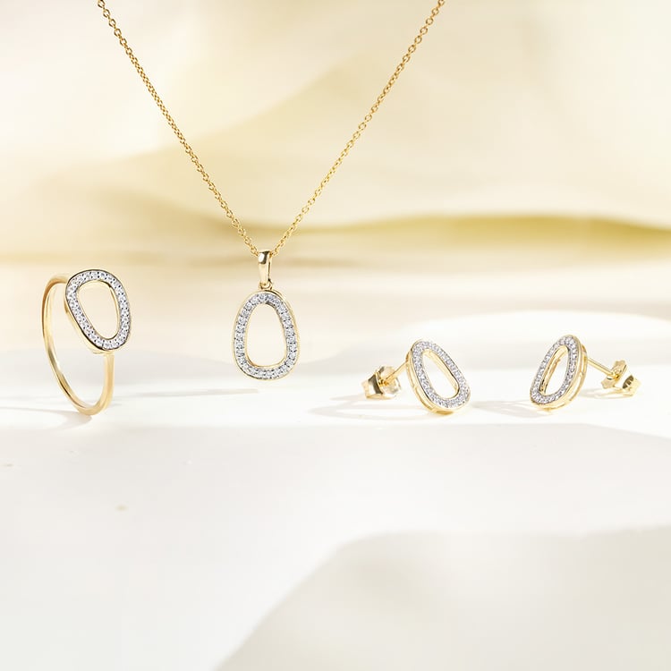 Zlatý prsteň s lab-grown diamantmi Terri 163513