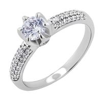 Zásnubný zlatý prsteň s diamantmi Lineas