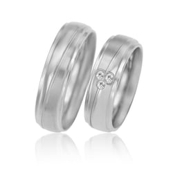 Zlaté svadobné obrúčky s diamantmi Qual