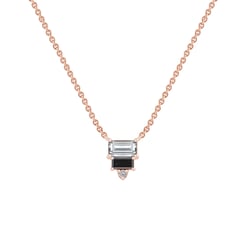 Náhrdelník s moissanitom a salt and pepper diamantmi Balbina