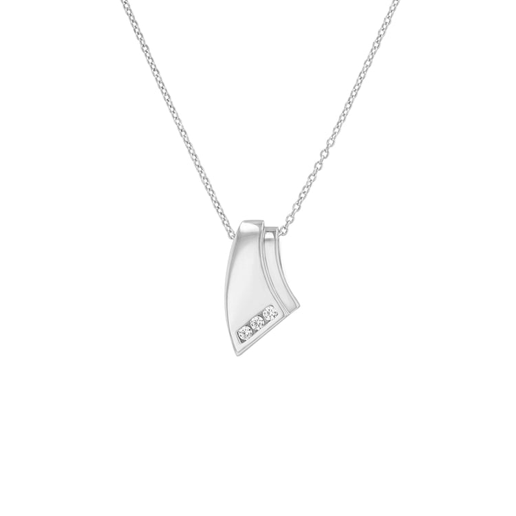 Prívesok z bieleho zlata s diamantmi