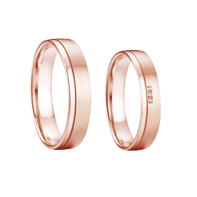 Zlaté svadobné prstene s diamantmi Amit 96073