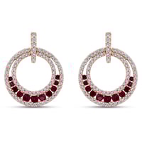 Luxusné náušnice s diamantmi a rubínmi Hazael