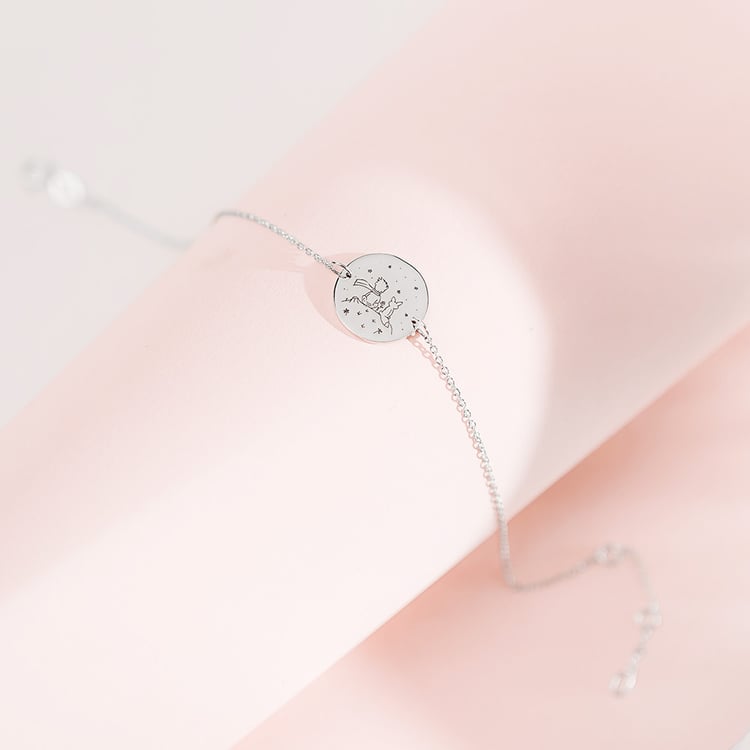 Náramok Malý princ s líškou a gravírom zo zlata 157508