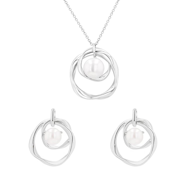 Kolekcia strieborných šperkov s perlami Jerioth 164116