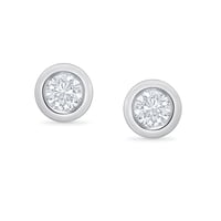 Bezel diamantové náušnice Meix