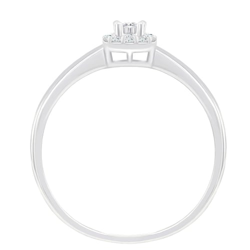 Zlatý zásnubný prsteň plný diamantov Laurel