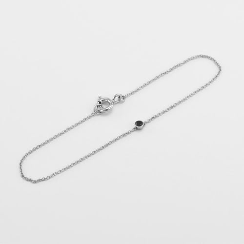 Zlatý minimalistický náramok s čiernym diamantom Lepio