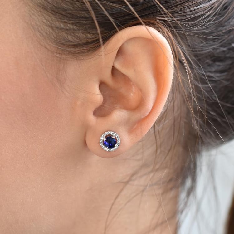 Náušnice so zafírmi 38471