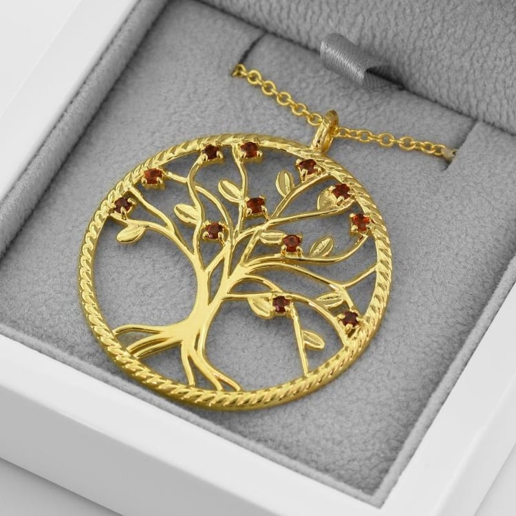 Citrínový náhrdelník v tvare stromu 49460