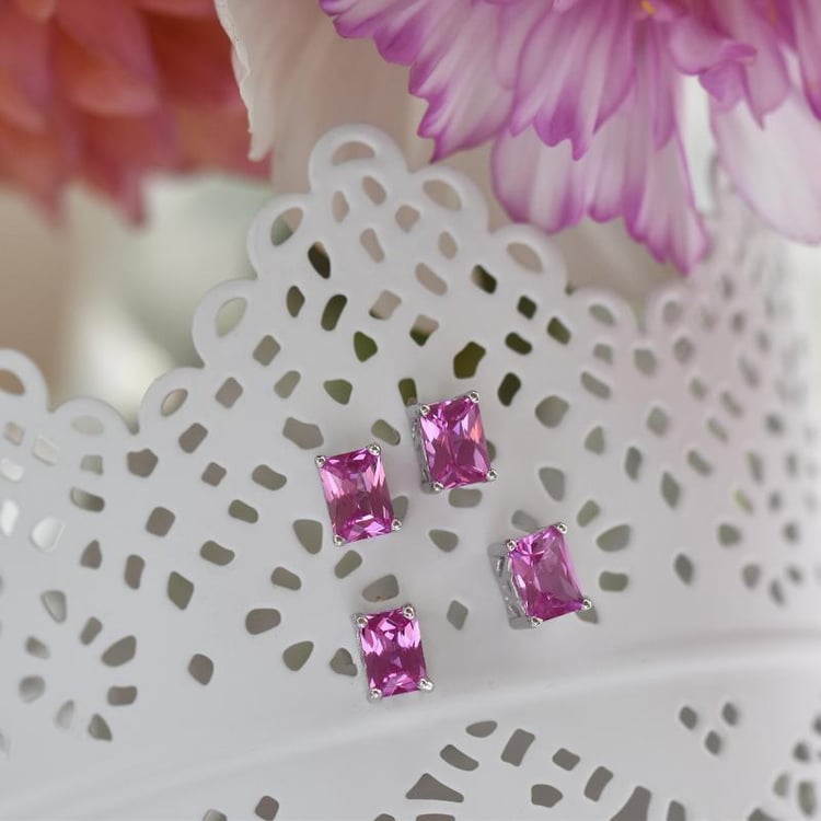 Strieborné náušnice so zafírmi 22786