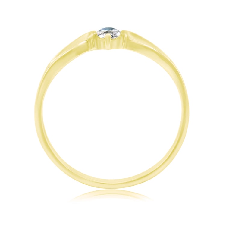 Prsteň zo žltého zlata 21820