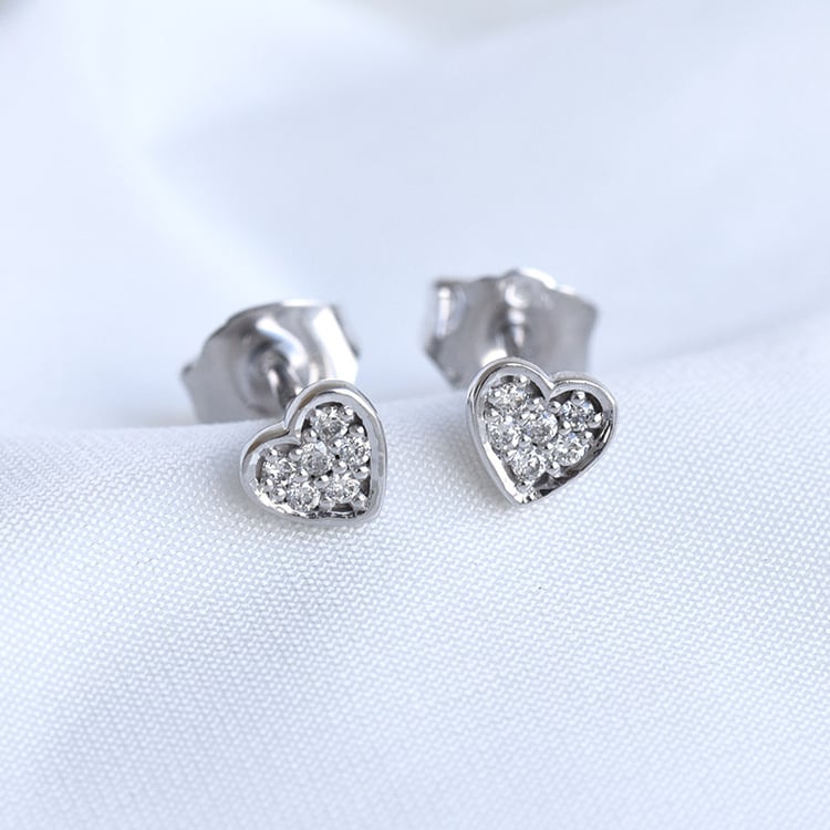 Diamantové náušnice z bieleho zlata 85088