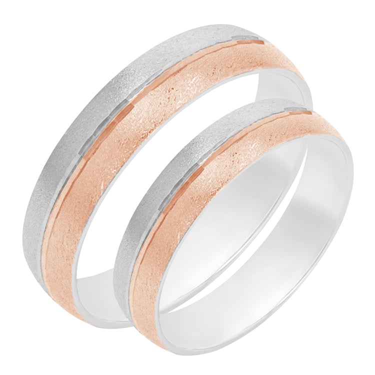 Snubné prstene z ružového zlata 80383