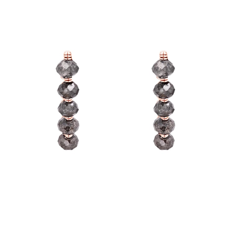 Visací náušnice so salt and pepper diamantmi Ariz 98716