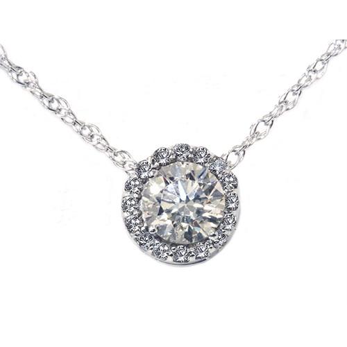 Diamantový náhrdelník z bieleho zlata