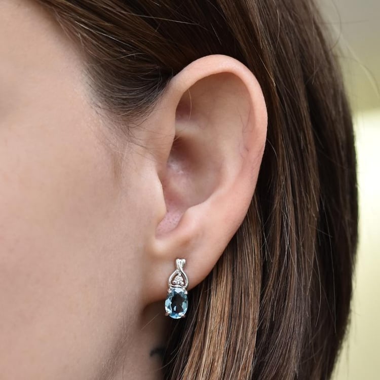 Topásové náušnice zo striebra Jayda 15070