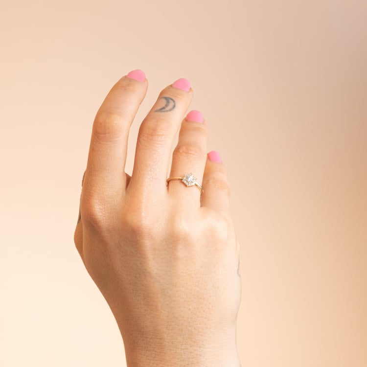 Prsteň s lab-grown diamantmi Placide 102108