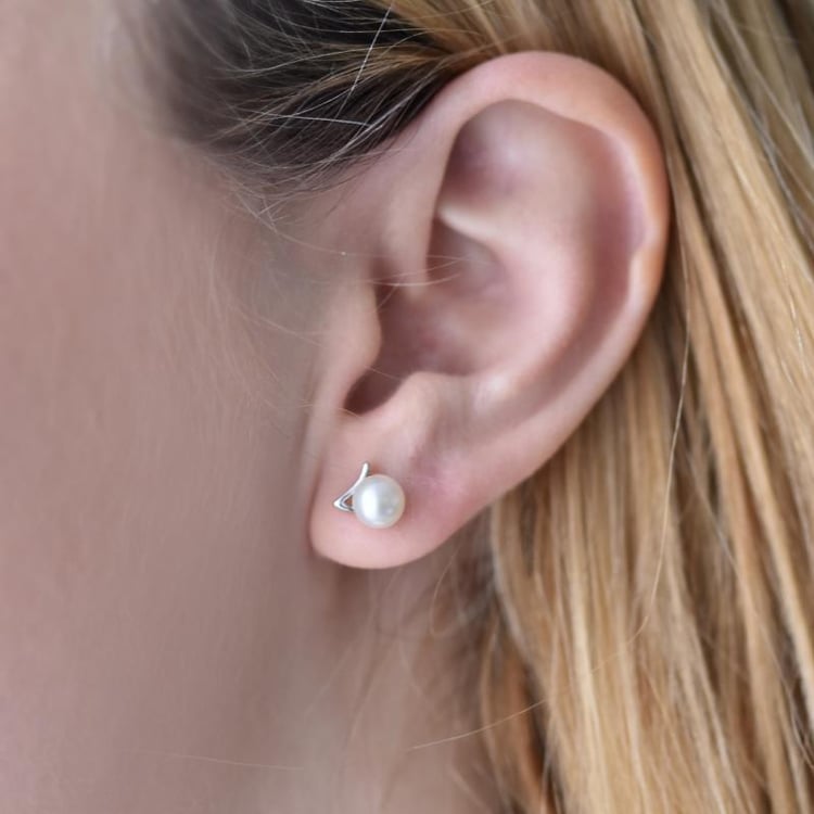 Náušnice s perlou 19475