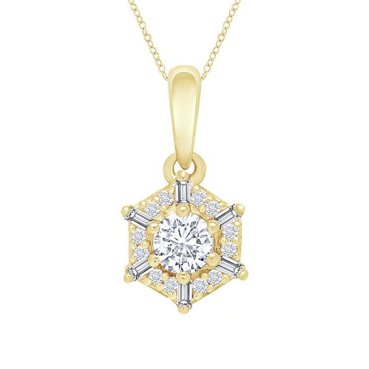 Zlatý prívesok s diamantom 94876