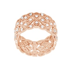 Moderný zlatý prsteň s lab-grown diamantmi Bernt