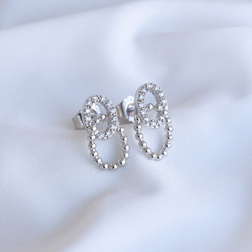 Prepletané náušnice s diamantmi Marcas
