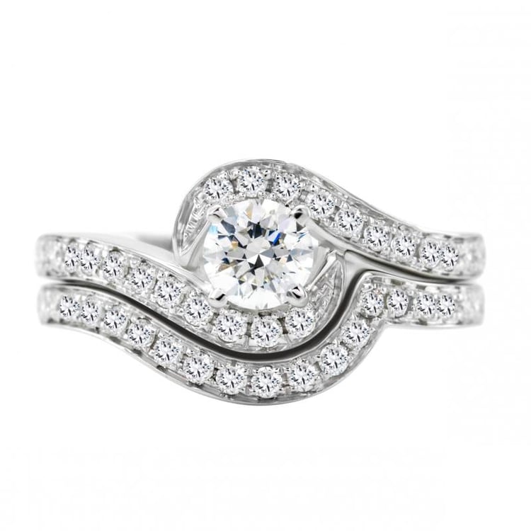 Elegantný svadobný set posiaty diamantmi